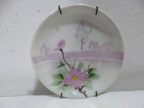 Plato Decorativo Nippon De Porcelana Pintado A Mano 10 Cm