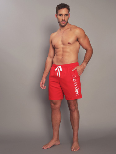 Traje De Baño Core Solids Rojo Calvin Klein