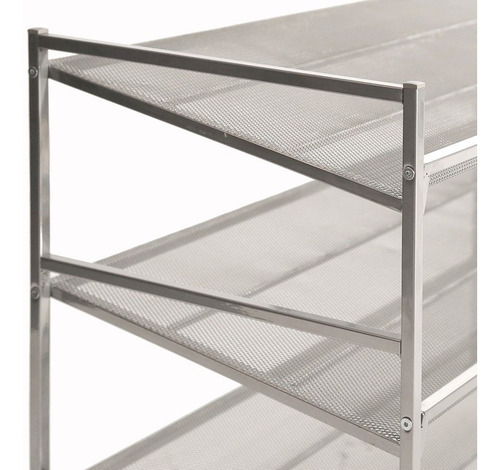 Practico Rack Zapatera De Metal Para 12 Pares 3 Niveles