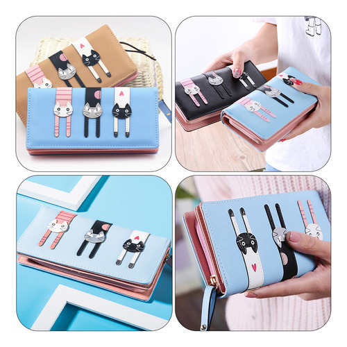 Monedero De Mano Con Dibujos Animados Para Mujer, Monedero C