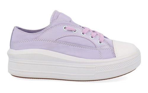 Tenis Urbano Vazza Color Lila Con Costuras Para Mujer