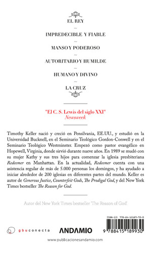 La Cruz Del Rey, De Timothy Keller. Editorial Andamio En Español