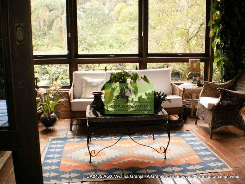 Imagem 9 de 30 de Projeto Aconchegante Que Une A Natureza E O Conforto, Fazendinha, Granja Viana, Ca0485 Agv - Ca0485