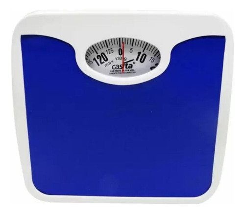 Balança Analógica Pesagem Corporal Casita 130kg Cor Azul