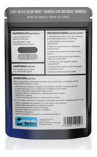 Cintas Bucales Gudslip® Para Dormir Mejor Y No Roncar
