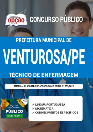 Apostila Concurso Venturosa Pe - Técnico De Enfermagem, De Professores Especializados.