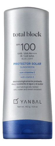 Total Block Jumbo Spf 100 Protector Solar 140g Yanbal