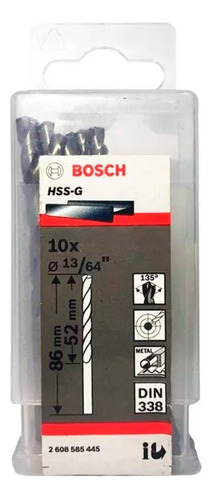 Bosch Broca Metal Hss-g X10u 5.2mm 13/64 