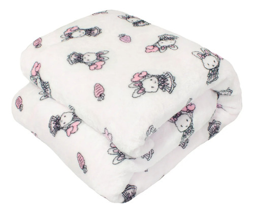 Cobija Para Bebe Calientita Frazada Suave Cobertor Infantil Felpa Rosa