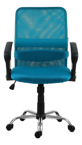 Silla de escritorio MGM Flex Bilbao diretor turquesa con tapizado de mesh