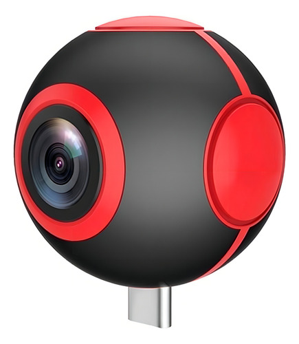 Cámara Panorámica 360° Compatible Smartphone Sensor 2 Mp Color Negro