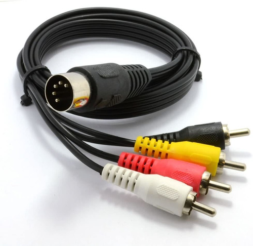 Conector Din Macho De 5 Pines A 4 Conectores Rca Macho De...