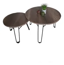 Comprar Set 2 Mesas Mesitas Ratonas Redondas Circular Industrial
