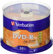 Comprar 50 Piezas Dvd Verbatim 4.7gb 16x Spindle Dvd-r 120 Min