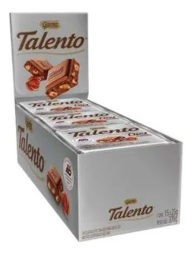 Chocolate Diet Com Avelã Mini Talento 25g C/15un - Garoto