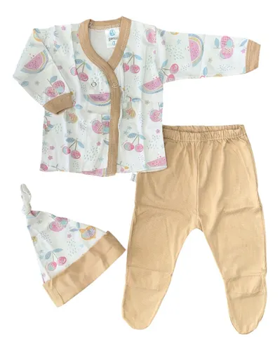 comprar Conjunto Ajuar Bebe Batita Ranita Gorro Puro Algodon Gamise
