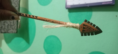 Tepoztopilli Miniatura Lanza Mexica Azteca Artesanal Madera