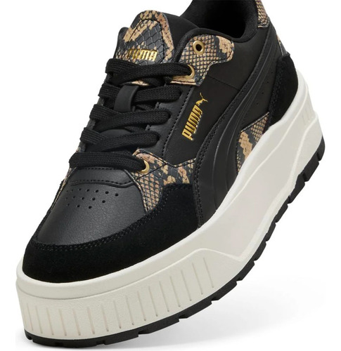 Zapatilla Puma Karmen Ii Idol Snake Chic 400395 02 Mujer Dorado Oscuro Geométrico 7 Us