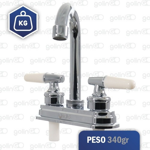 Imagen 5 de 7 de Mezcladora Lavabo Llave Grifo Baño Cromado Inoxidable 4'' Cromo