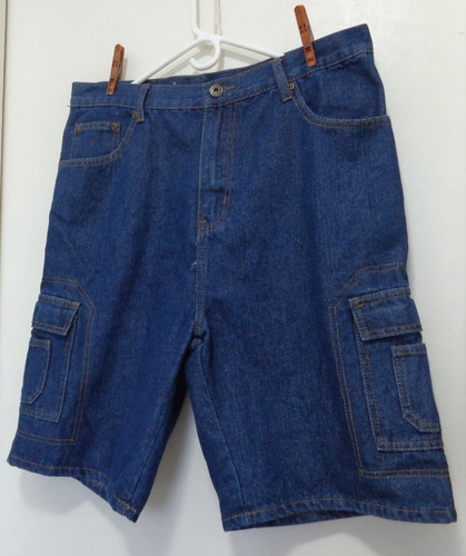 Bermuda Short Caballero Blue Jean Talla 34 Pantalon Corto