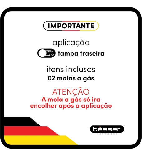 Imagem 4 de 4 de Par Amortecedor Porta Malas Fiat Palio 1996 97 98 99 À 2011