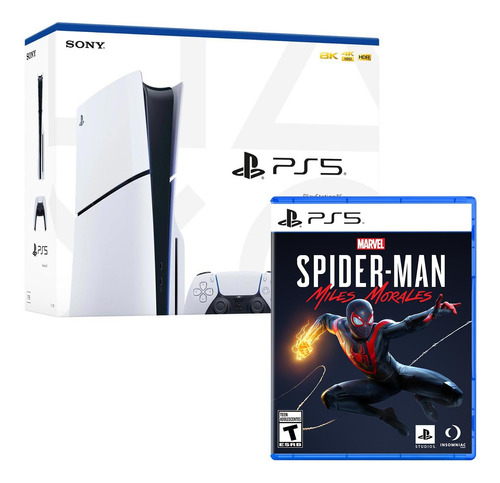 Consola Ps5 Slim Con Lector + Spiderman Miles Morales