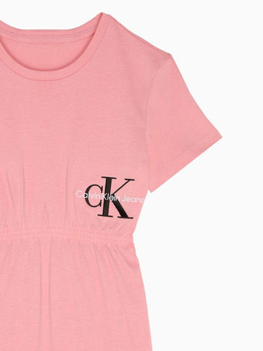 Vestido Rosa Con Logo Para Niña - Calvin Klein | Envío gratis Vestido Rosa Con Logo Para Niña - Calvin Klein | Envío gratis