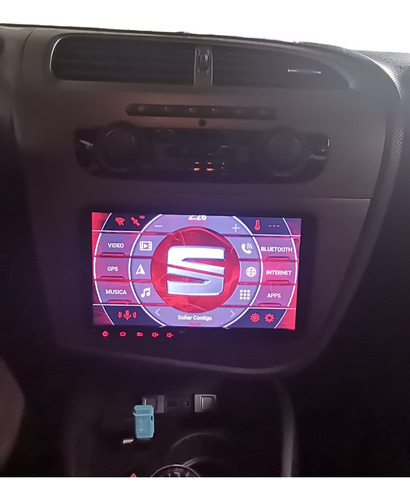 Autoestéreo Android 9' Seat Leon 04-12 Carplay Gps Cam Mapas