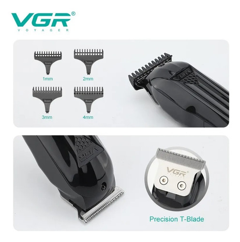 Cortadora De Pelo Vgr, Cortadora De Pelo Profesional V-982 Negro