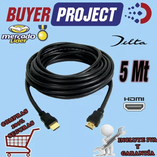 Cable Hdmi 5 Metros Full Hd 3d Blindado Alta Calidad Gold