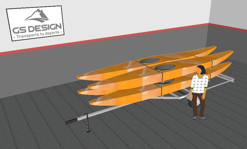 Trailer Para 4 Kayaks O Sup Modelo 4k - Gs Design