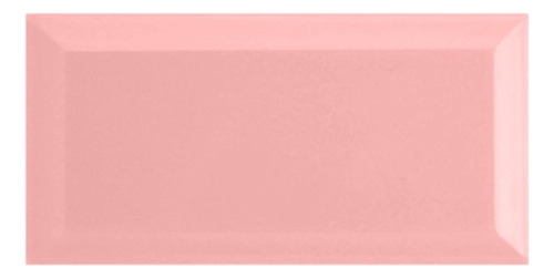 Disu Cerámica Biselada Rosado Brillante Rectangular 10x20 