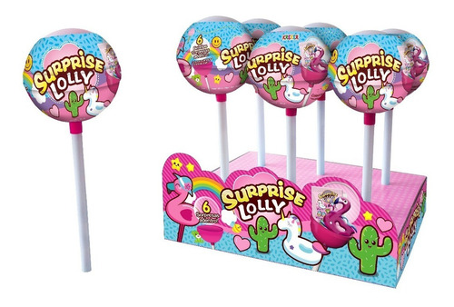 Imagen 2 de 10 de 2 Lolly Surprise Chupetin Gigante 60cm Sorpesas X 2 Kreker