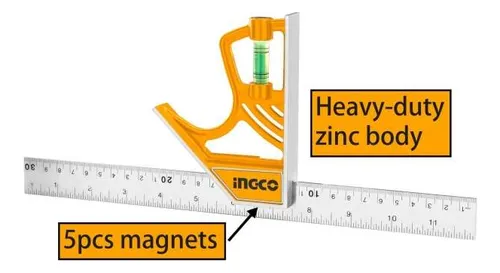 Escuadra Combinada Hsr530255 Magnetica Ingco Ma