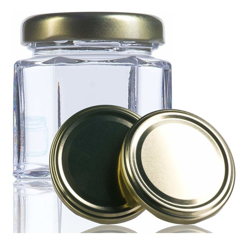 Imagem 2 de 2 de 24 Potes De Vidro Geleinha 40ml Com Tampa