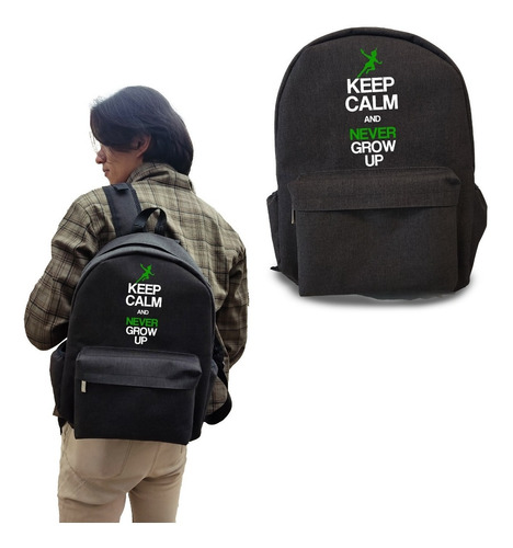 Mochila Negra De Keep Calm Economica Compra Garantizada 