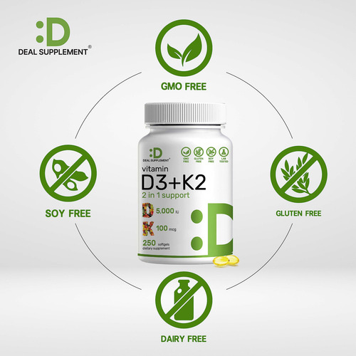 Suplemento, Oferta, Suplemento De Vitamina D3, K2, 5000 Ui,