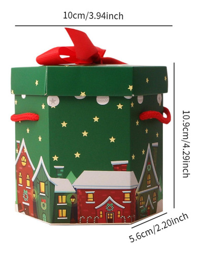 6 Caja De Regalo De Navidad, Contenedor De Dulces Para Las
