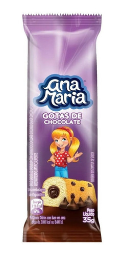 Bolo Ana Maria Gotas De Chocolate 35gr - Kit Com 12