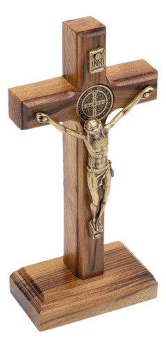 Crucifixo São Bento Católico Parede E Mesa 12cm Cruz Jesus