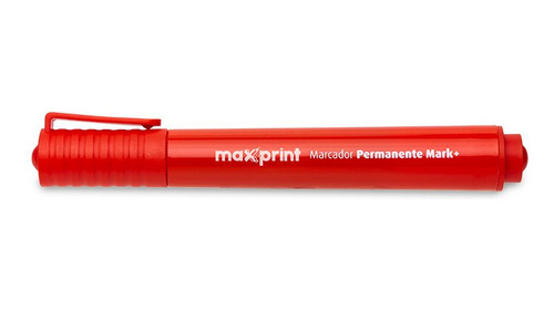 Marcador Permanente Maxprint Mark+ Vermelho