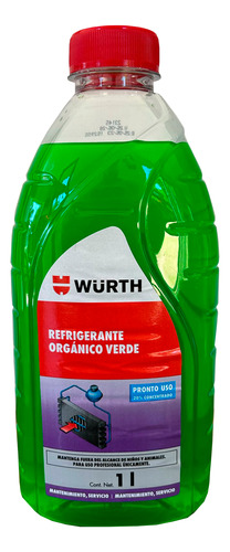 Refrigerante Anticongelante Würth 20% 1l Verde