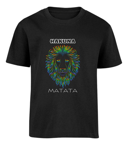 Playera Manga Corta Diseño Hakuna - León De Colores - Moda