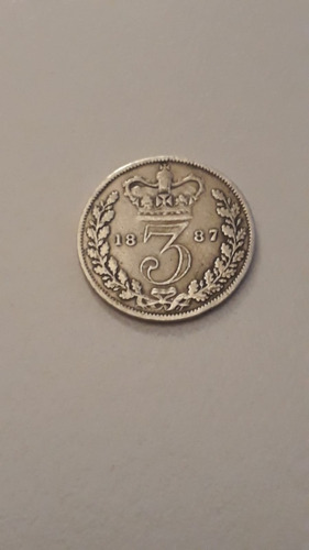 Gran Bretaña Plata 3 Peniques  Victoria  1838 - 1887