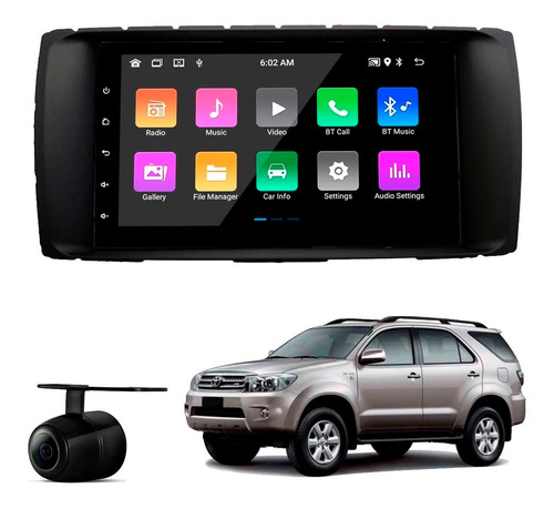 Central Multimídia Android 2gb Carplay Toyota Hilux 12-15