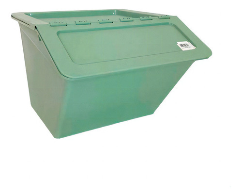 Caixa Organizadora Empilhável 25l Plástico Multiuso 4 Uni Cor verde menta