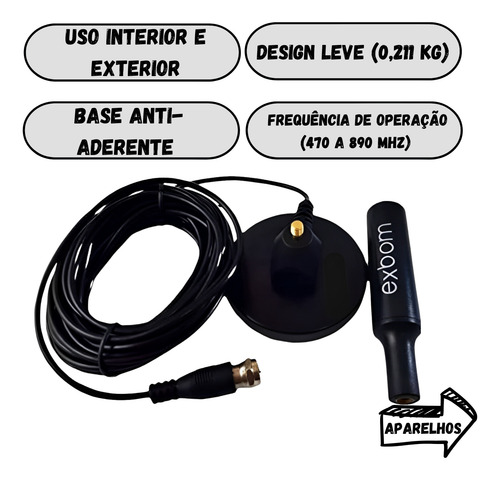 Antena Digital Interna Amplificada Qualidade E Praticidade