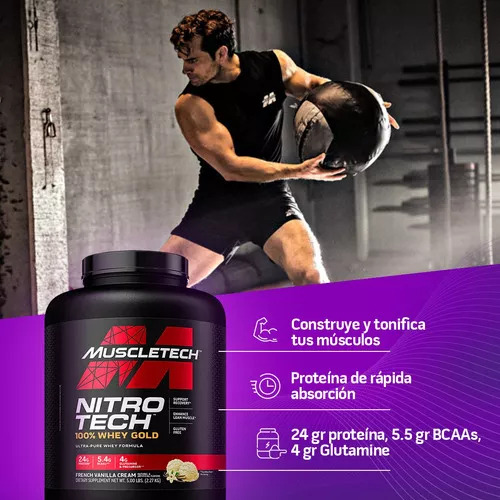 Nitro Tech Whey Gold Banana 5lbs Proteina Whey Envio Gratis