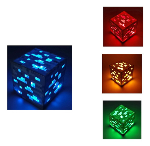 A Minecraft Lámpara De Minero Circundante Usb Luz De Noche