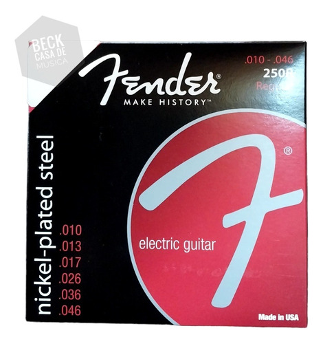 Encordado Para Guitarra Electrica Fender 250r 010-046 - Usa